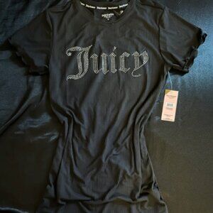 Juicy Couture Black Rhinestone Nightgown NWT Size M Y2k